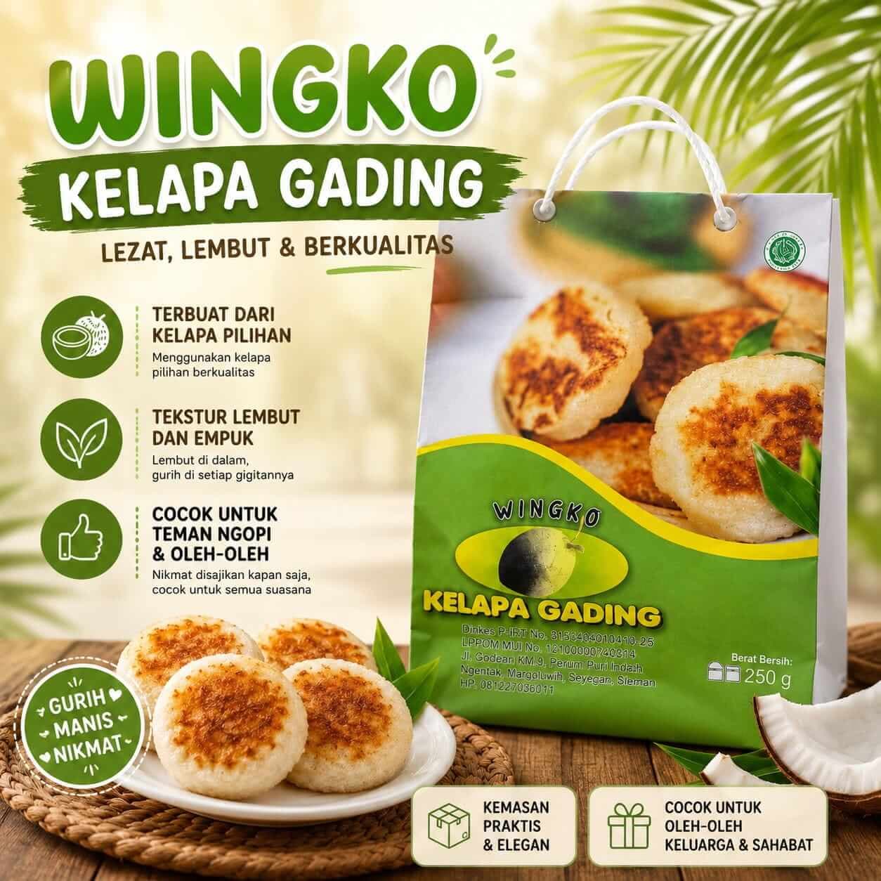 Oleh-Oleh Wingko Kelapa Gading Asli Jogja, Premium!
