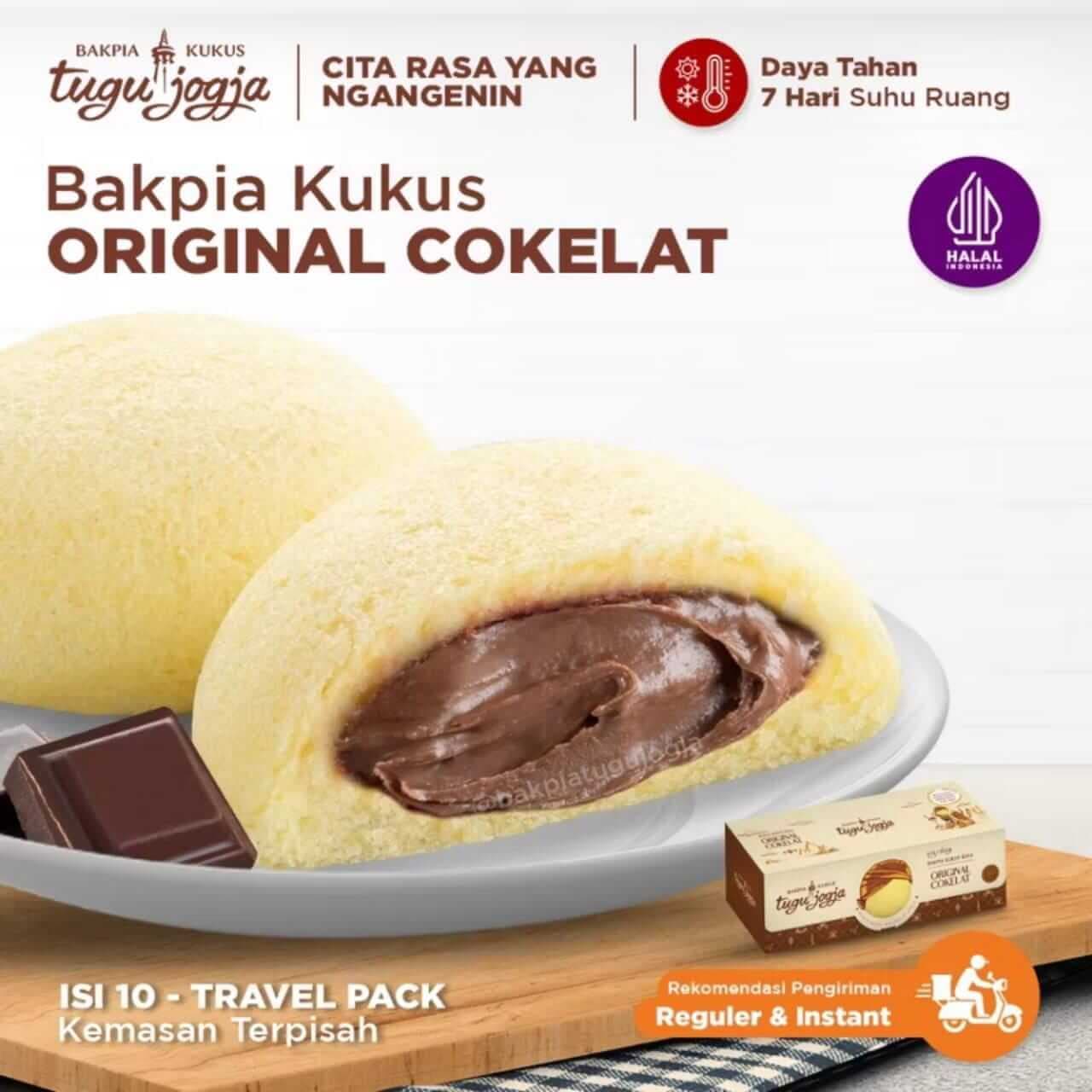 Oleh-Oleh Bakpia Kukus Tugu Jogja Travel Pack Isi 10