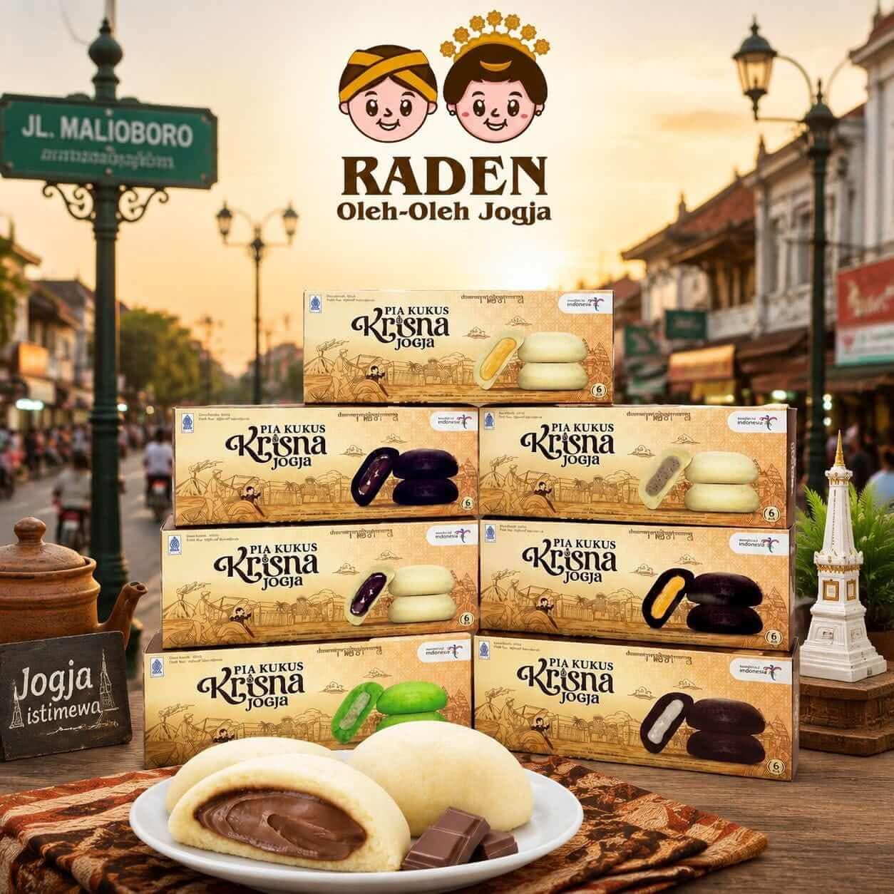 Oleh-oleh Bakpia Kukus Krisna Semua Rasa Isi 6 Pcs